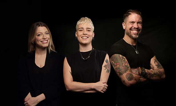 Mellina Fontoura, DC de Mercado Livre, Gisele Bambace, Head de Estratégia e Guilherme Nesti, DC de Mercado Pago na GUT (Créditos: Divulgação)