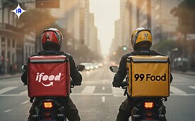 Justiça de São Paulo condenou campanhas publicitárias da 99Food por concorrência desleal contra o iFood (Créditos: Gerado com IA)