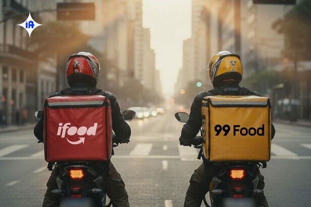 Justiça de São Paulo condenou campanhas publicitárias da 99Food por concorrência desleal contra o iFood (Créditos: Gerado com IA)