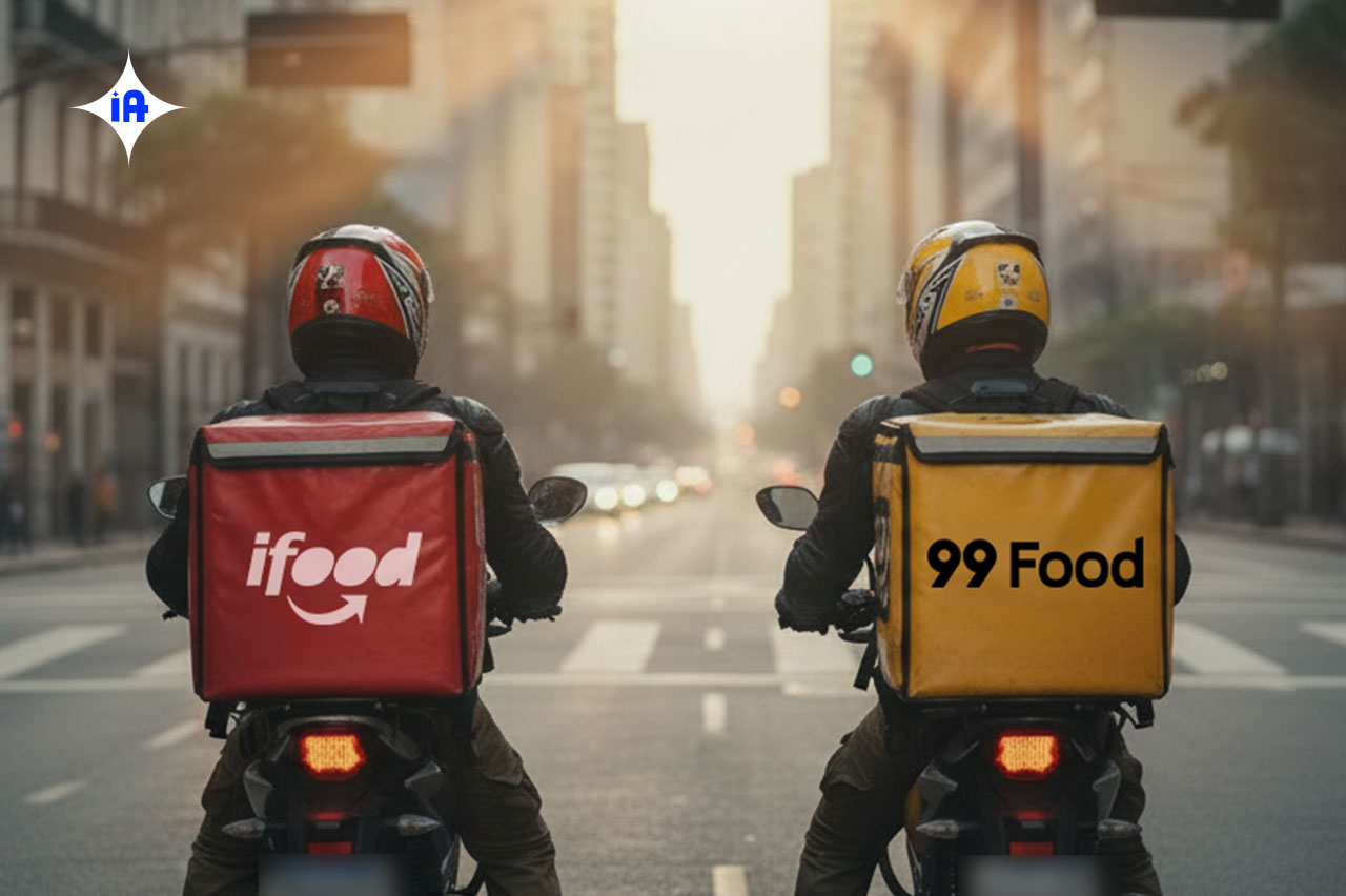 Justiça de São Paulo condenou campanhas publicitárias da 99Food por concorrência desleal contra o iFood (Créditos: Gerado com IA)