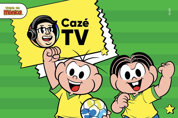 CazéTV traz Turma da Mônica para cobrir a Copa do Mundo (Crédito: Divulgação)