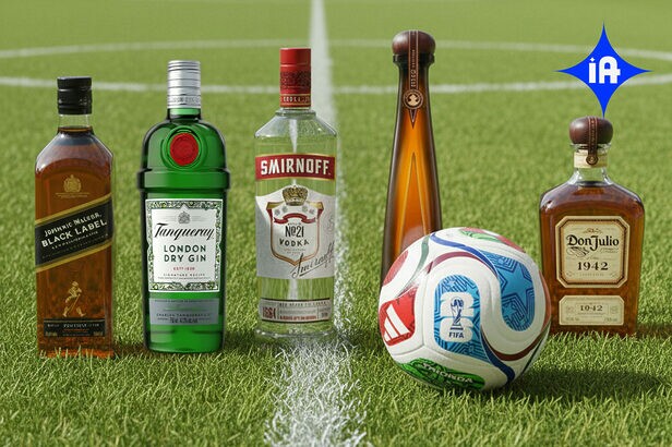 Para o Brasil, Diageo usará Smirnoff e Johnnie Walker nas ativações da Copa do Mundo Fifa 2026 (Créditos: Gerado com IA)