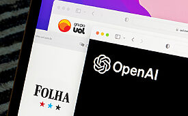 OpenAI fecha parceria de conteúdo com Folha e UOL (Créditos: Tada Images/Shutterstock e Arte: M&M)