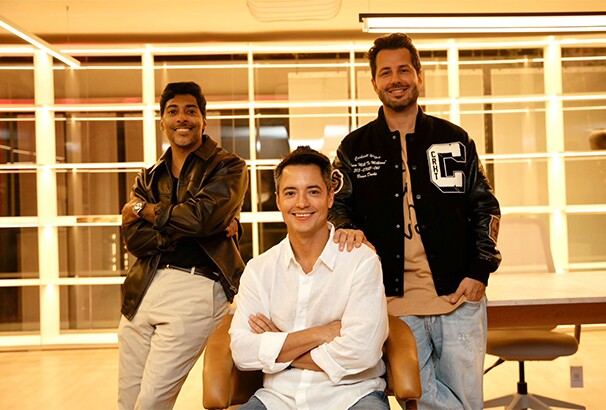 Os sócios Rafael Almeida, Bruno e Fabio Duarte