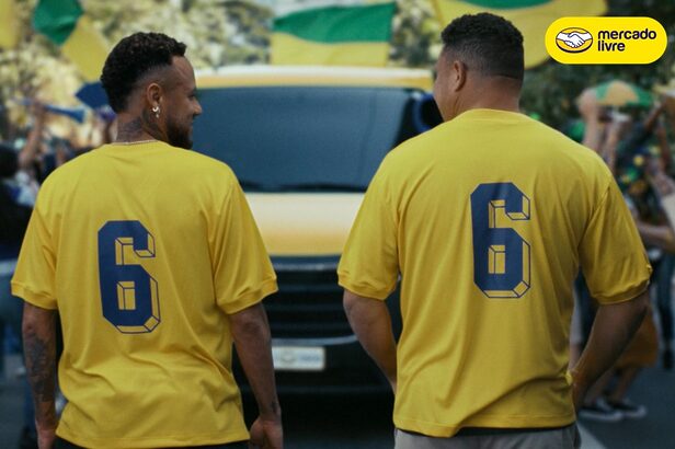 Campanha estrelada por Ronaldo e Neymar destaca benefícios para compras acima de R$ 19 na plataforma (Crédito: Divulgação)