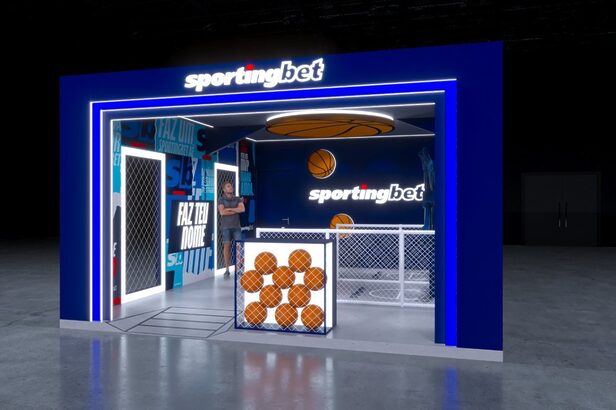 Sportingbet desafia precisão dos fãs da NBA House com arremessos e comando do embaixador Shaquille O’Neal.