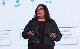 Jaqueline Ariane, especialista de soluções de dados e IA na IBM Brasil, no ProXXIma 2026