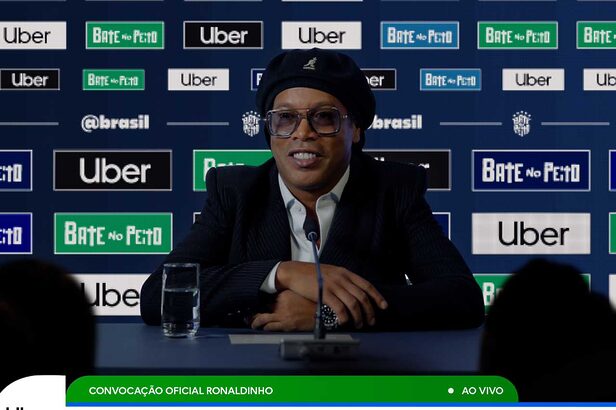 Ronaldinho Gaúcho estrela campanha da Uber no dia da convocação da seleção (Crédito: Divulgação)