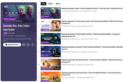 Nubank patrocina a “ausência de anúncios” no YouTube