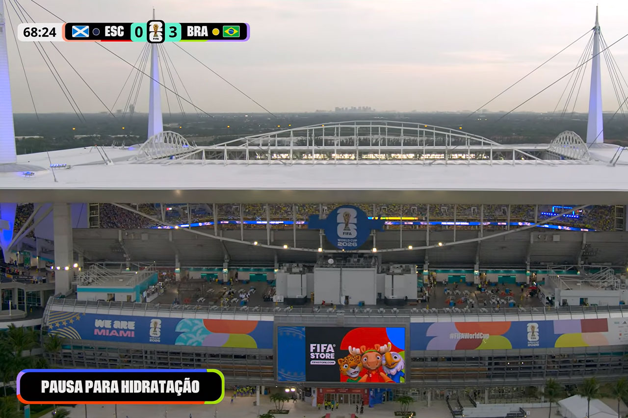 Quais as regras comerciais da Fifa na pausa de hidratação?