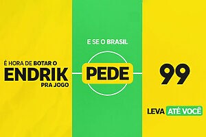 99 entra na conversa sobre o Endrick e dá bônus a clientes atendidos por homônimos do jogador (Crédito: Divulgação)