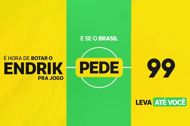 99 entra na conversa sobre o Endrick e dá bônus a clientes atendidos por homônimos do jogador (Crédito: Divulgação)