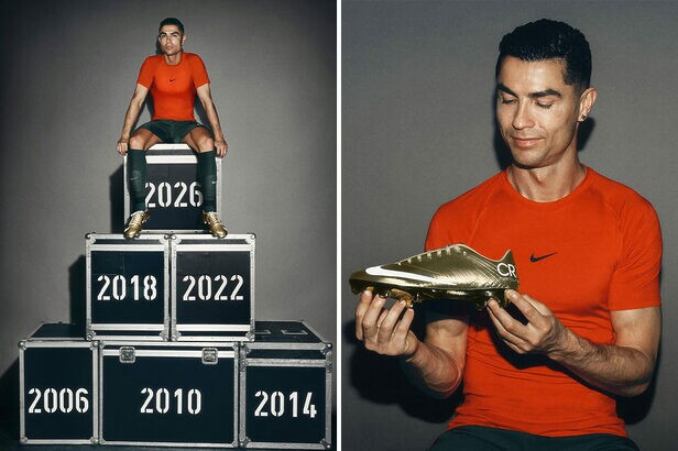 Após recorde de Cristiano Ronaldo, Nike lança chuteira dourada (Créditos: Reprodução/Instagram)