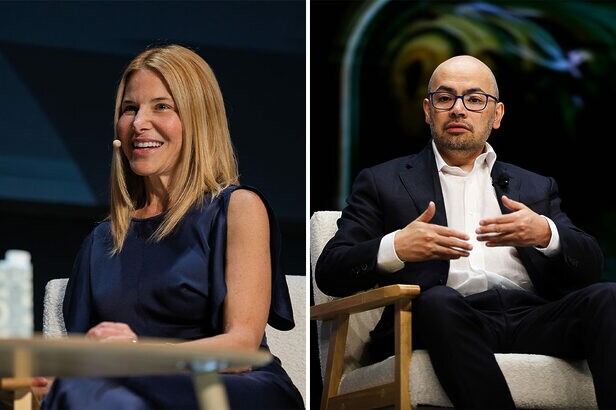 Denise Dresser, CRO da OpenAI, e Demis Hassabis, CEO da Google DeepMind - Inteligência artificial 