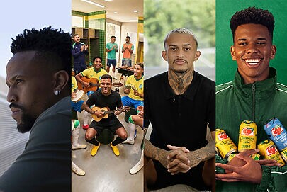 Marcas escalam jogadores fora da Copa para torcer pelo Brasil