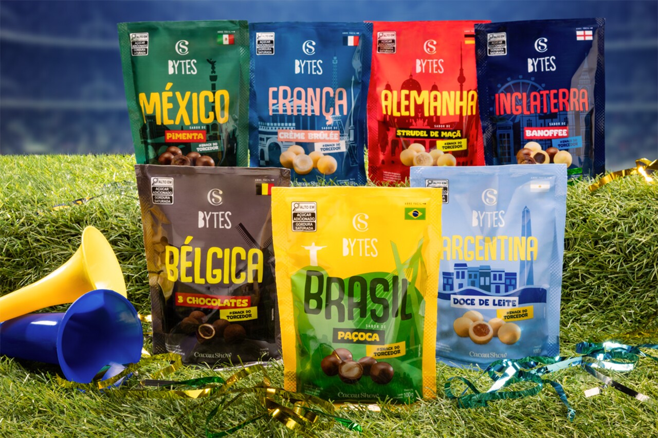 Países da Copa viram chocolates na Cacau Show