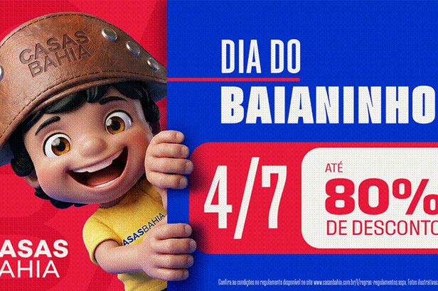 Baianinho ganha data especial na Casas Bahia (Crédito: Divulgação)