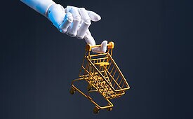 A jornada de compra que antes passava por vários canais, desde pesquisa, até avaliação, agora acontece em uma única conversa com IA. (Crédito: Shutterstock/showcake)