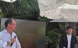 David Dugan e Chad Nelson, em evento da OpenAi, no Cannes Lions 2026
