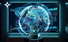 Padrões variam conforme a região: EUA e Coreia têm a NexGen TV; Europa, África e Oceania adotam o 5G Broadcast; AL e Japão têm mesma evolução e China e demais mercados adotam sistema proprietário (Crédito: Imagem gerada com IA)