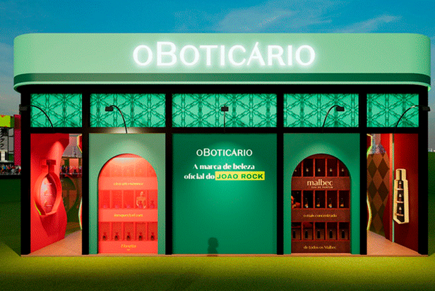 Ativação do O Boticário no João Rock 2026 (Créditos: Divulgação)