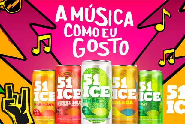 Linha de bebidas ready-to-drink da 51 ICE integra as ativações da marca no João Rock (Crédito: Divulgação)