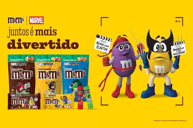Edição limitada traz os tradicionais personagens da marca de doces caracterizados como heróis do cinema (Crédito: Divulgação)