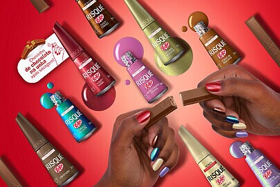 KitKat e Risqué se unem em esmaltes com cheiro de chocolate