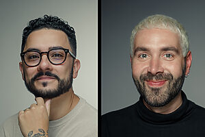 Rafael Ziggy (esquerda) ficará na Droga5 até 14 de agosto, quando Filipe Simi (direta) retoma integralmente o cargo de CCO (Crédito: Divulgação/Fábio Audi)