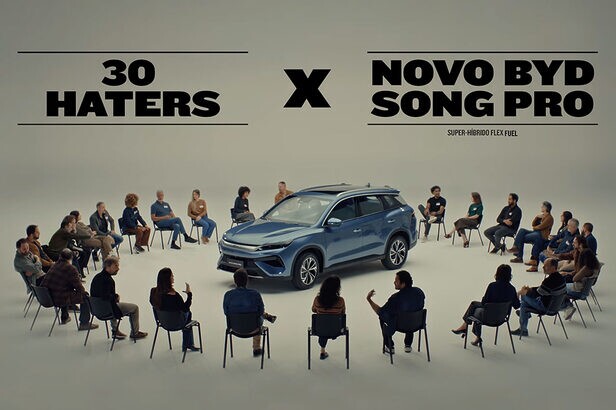 BYD coloca novo Song Pro frente a frente com haters da tecnologia elétrica e híbrida para transformá-los em amantes da marca (Crédito: Divulgação)