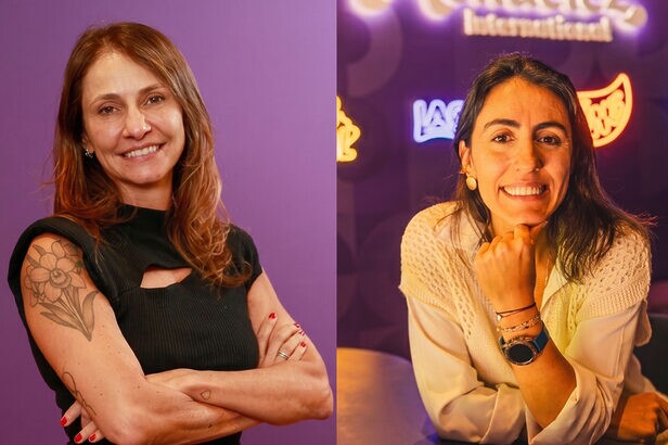 À esquerda, Samara Barros, diretora de marketing de Lacta e, à direita, Ana Assis, diretora de Marketing de Balas & Gomas (Crédito: Divulgação)
