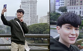 Kev Lehmann apresenta o K-Connection, videocast da Samsung sobre a cultura coreana na América Latina (Créditos: Divulgação)