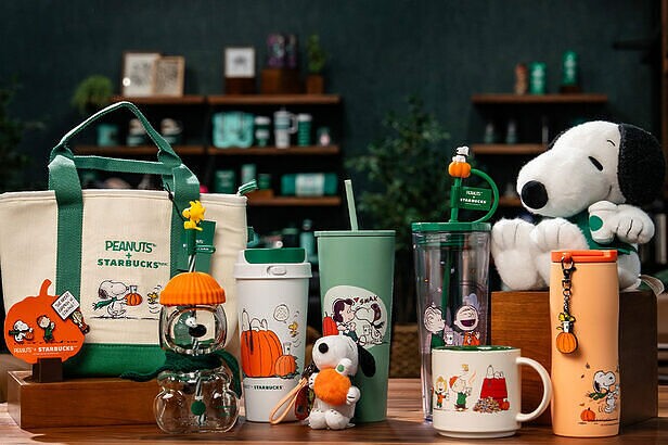 Starbucks e Peanuts lançam coleção de Halloween com produtos inspirados em Snoopy (Créditos: Divulgação)