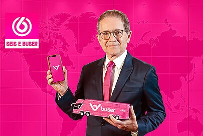 Com Carlos Tramontina, Buser recria meme “seis e ônibus”