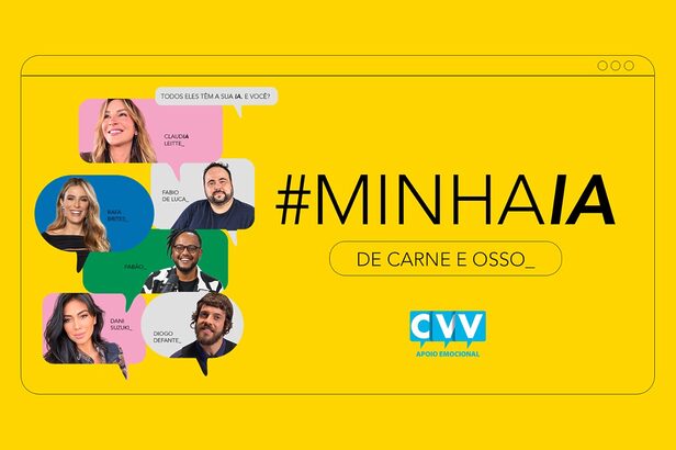 Em parceria com a BeHumble, CVV mobiliza influenciadores e famosos em prol do apoio interpessoal (Crédito: Divulgação)