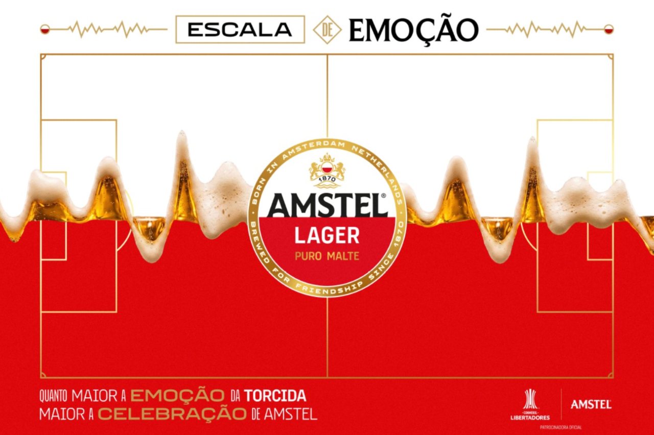 Amstel mede intensidade do som da torcida na Libertadores para converter barulho em descontos (Crédito: Divulgação)