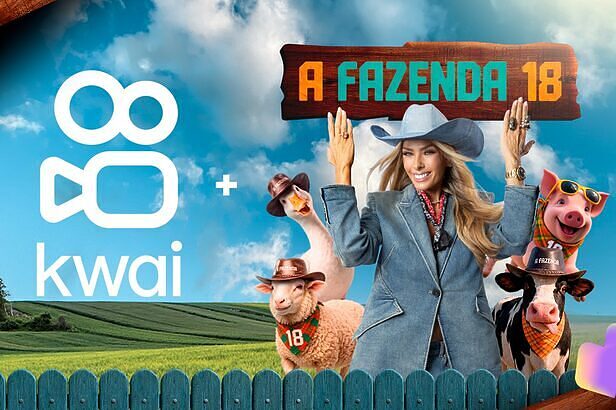 A nova edição de A Fazenda terá exibição na TV de conteúdos produzidos por usuários do Kwai (Crédito: Divulgação)