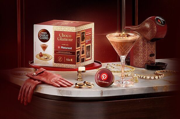 Bebida ChocoGlamour é resultado da parceria entre Pinterest e Nescafé Dolce Gusto (Crédito: Divulgação)
