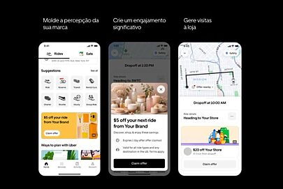 Uber atrela anúncios ao destino dos passageiros