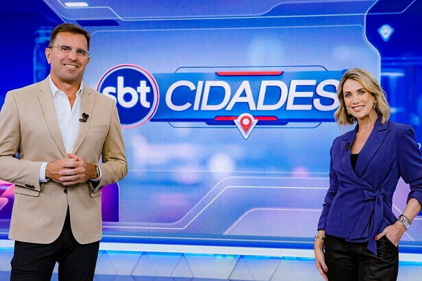 Rodrigo Bocardi e Erica Reis são apresentadores do "SBT Cidades" (Créditos: Reprodução/Instagram)