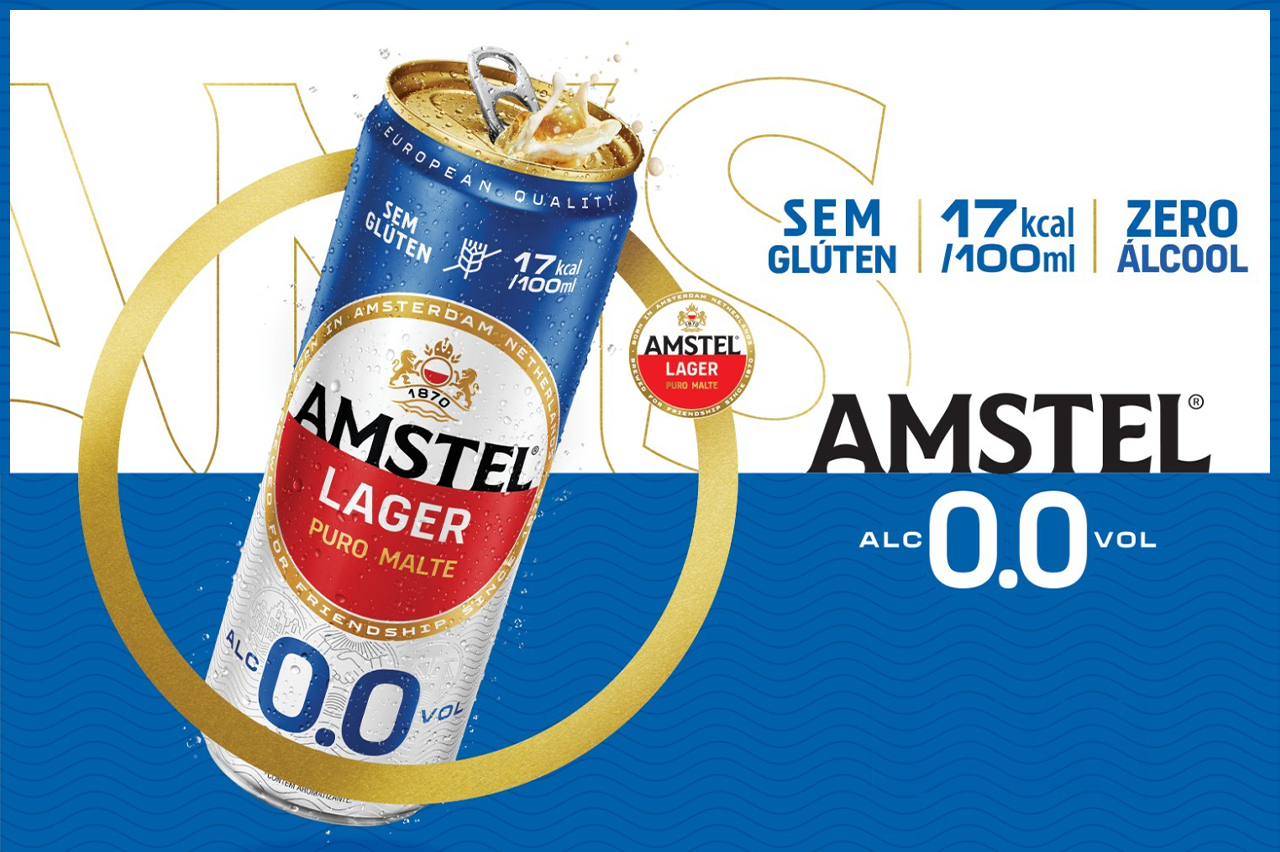 Amstel incrementa portfólio com puro malte zero álcool