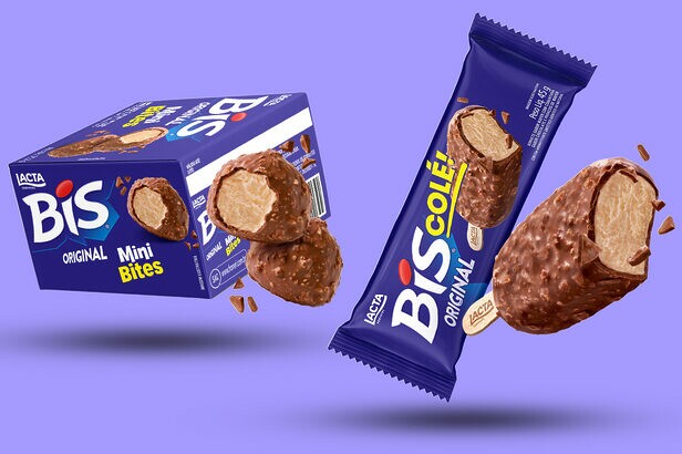 Acordo com a Froneri marca a estreia de BIS no mercado de sorvetes nas opções picolé e mini bites (Crédito: Divulgação)