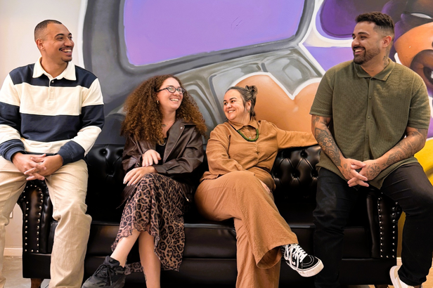 Da esquerda para a direita: Davi Silva, Maju Tóffuli, Juliana Peres e Angel Ortega (Crédito: Divulgação)