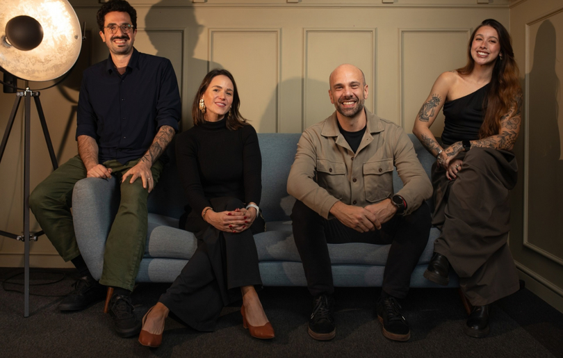 Da esquerda para direita: Kauê Cury, Glória Tittoto, Guilherme Arruda e Bruna Martini (Crédito: Divulgação)