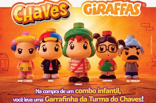 Rede de fast-food lança garrafinhas funcionais e conjunto de barril de pipoca com pelúcia do seriado (Crédito: Divulgação)