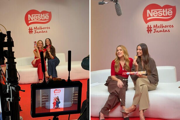 Mônica Martelli e Ingrid Guimarães protagonizam campanha da Nestlé para a linha ChocoBakery (Créditos: Divulgação)