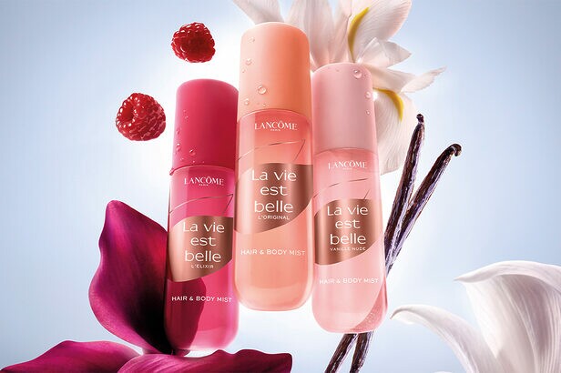 La Vie Est Belle Hair & Body Mists chegam em três versões, com fragrâncias para aplicação no corpo e nos cabelos (Crédito: Divulgação)