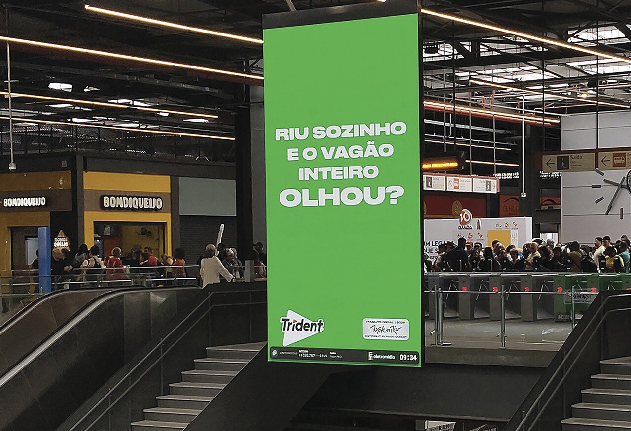 Ativação da Trident no Rock in Rio acompanhou o consumidor em toda a jornada.