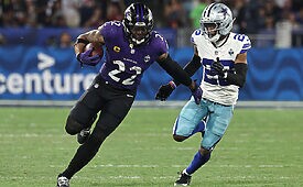 Confronto entre Baltimore Ravens e Dallas Cowboys no primeiro jogo da NFL no Maracanã (Crédito: Wagner Meier/GettyImages)